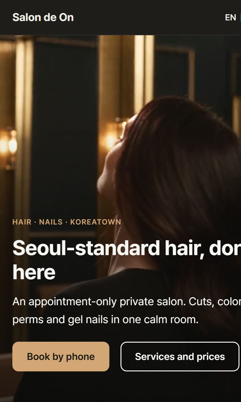 Salon de On, Hair and nails