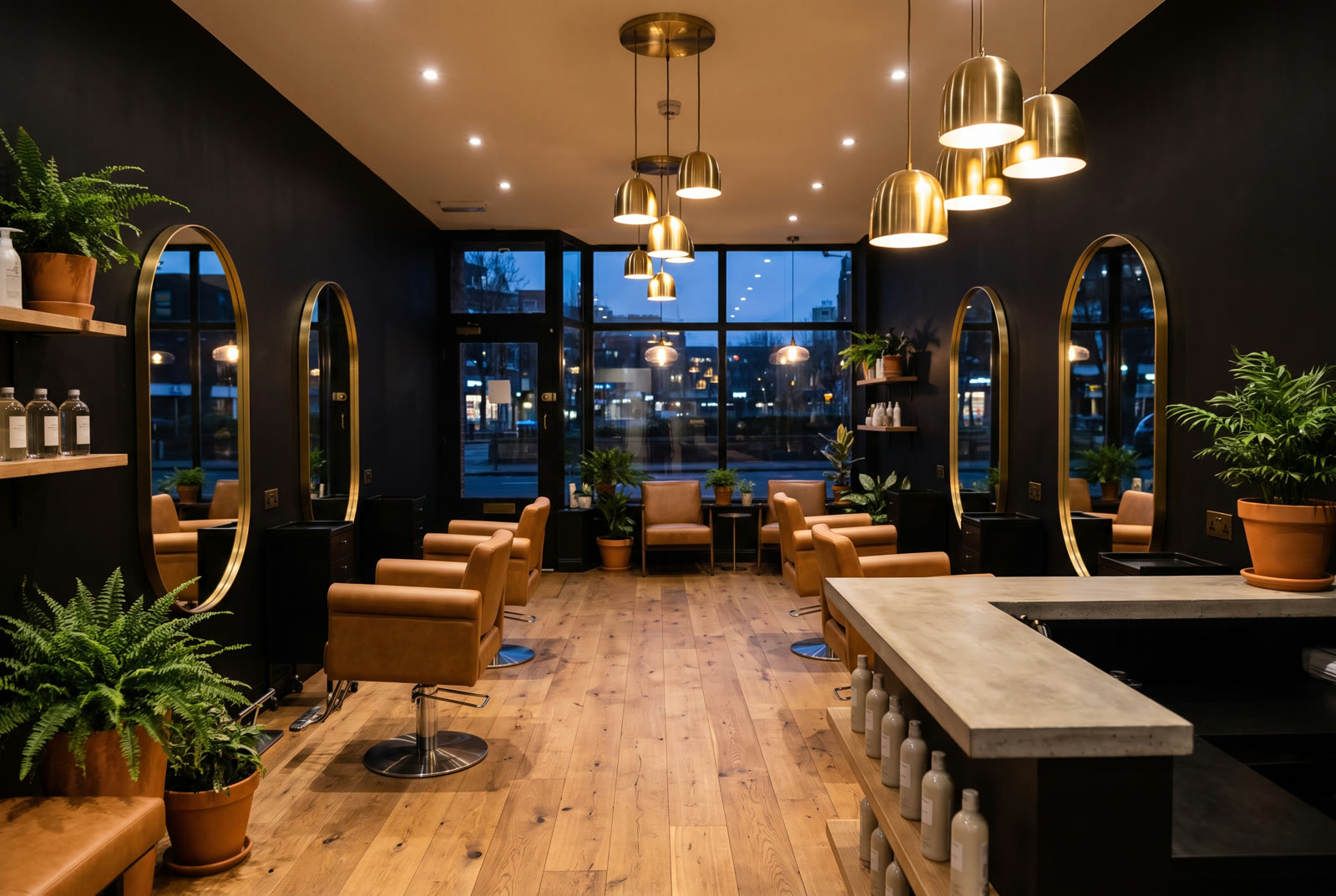 Inside the salon